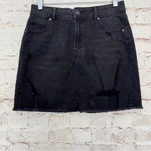 Wild Fable mini jean skirt distressed